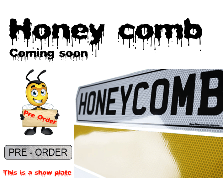 Honeycomb Number Plates Pre Order