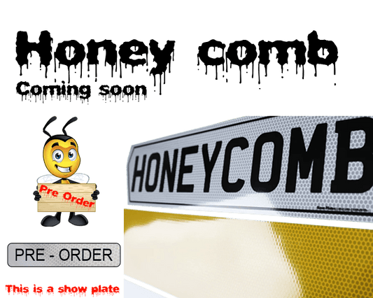 Honeycomb Number Plates Pre Order