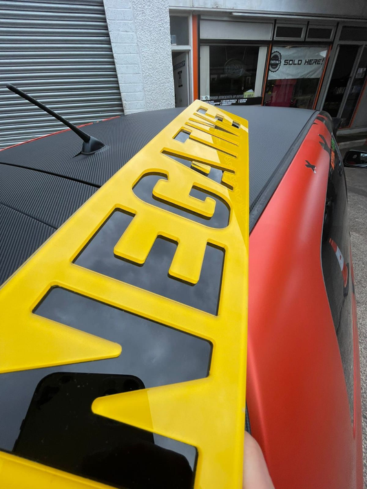 4D Gloss Negative Number Plates (Standard Size) | 100% Road Legal