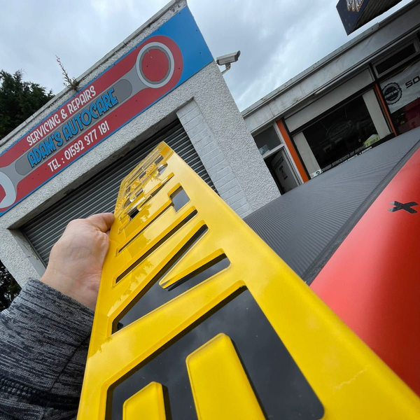 4D Gloss Negative Number Plates (Standard Size) | 100% Road Legal