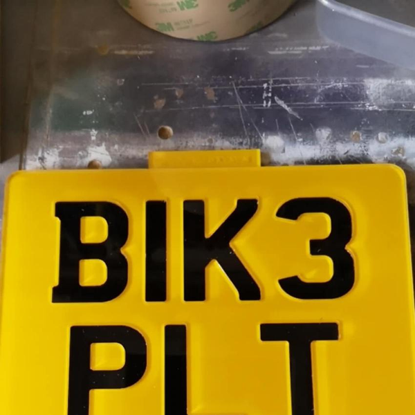 4D Negative Motorcycle & Quad Number Plates | 100% Road Legal