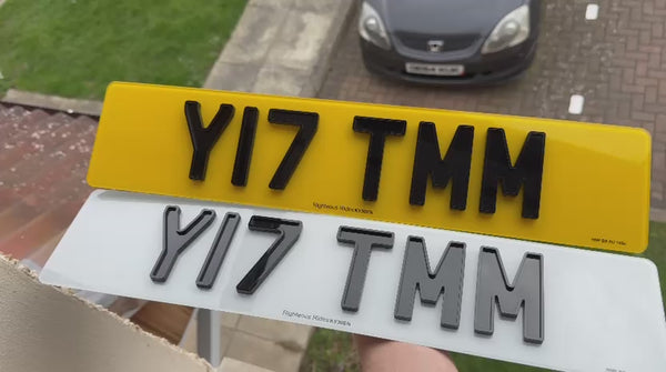 4D Ghost 6mm Acrylic Number Plates (Standard Size) | 100% Road Legal