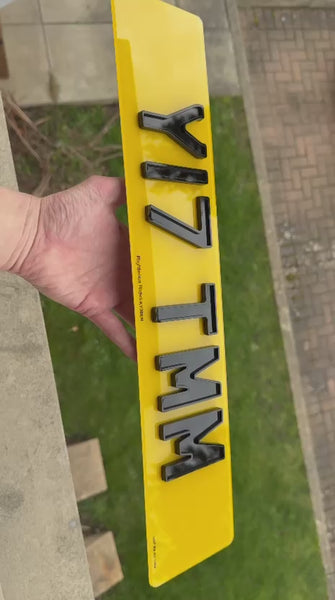 4D Ghost 6mm Acrylic Number Plates (Standard Size) | 100% Road Legal