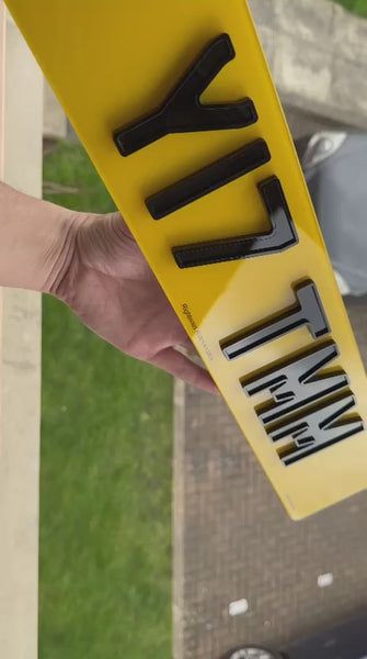 4D Ghost 6mm Acrylic Number Plates (Standard Size) | 100% Road Legal
