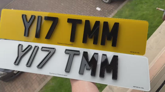 4D Ghost 6mm Acrylic Number Plates (Standard Size) | 100% Road Legal