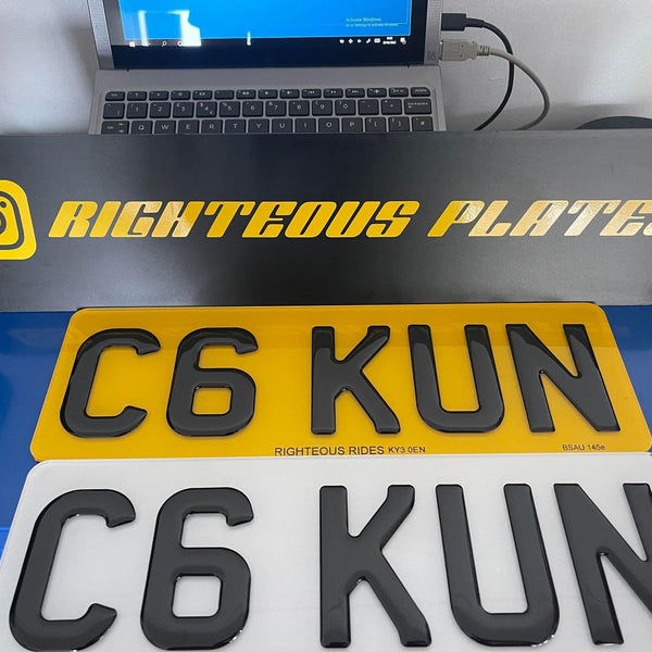 UK Road Legal 3D Gel Registration Number Plates | Righteous Plates